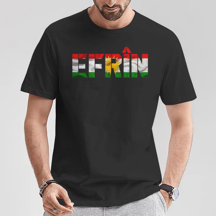 Kurdistan Rojava Afrin Flag Home Kurds Kurde T-Shirt Lustige Geschenke