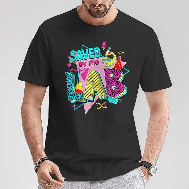 Lab Week 2024 Saved By The Lab Retro Medical Laboratory Tech T-Shirt Funny Gifts
