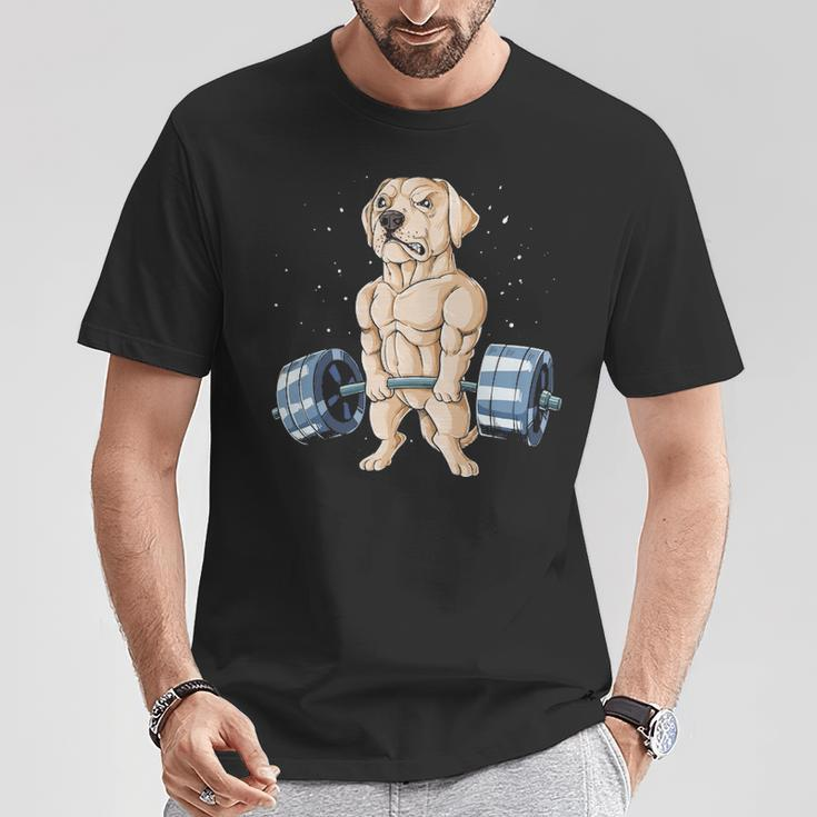 Labrador Weightlifting Deadlift Fitness Gym T-Shirt Unique Gifts