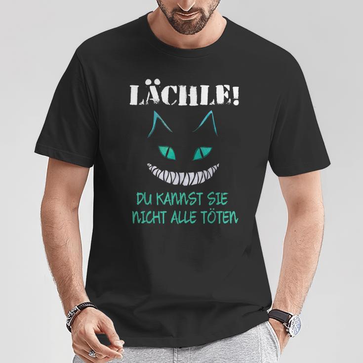 Lächle Du Kannst Sie Nicht Alle Töten T-Shirt Lustige Geschenke