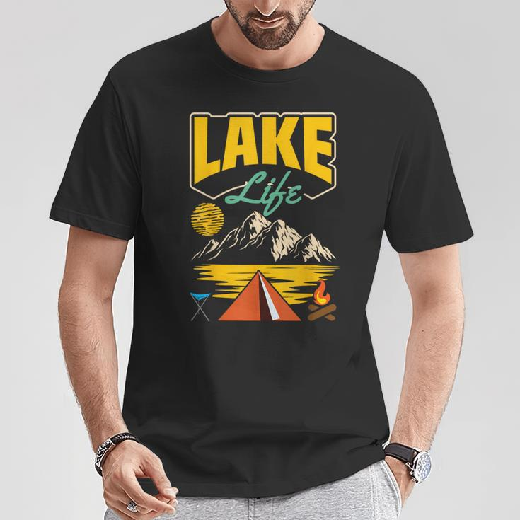 Lake Life Camping Wandern Angeln Bootfahren Segeln Lustig Outdoor T-Shirt Lustige Geschenke