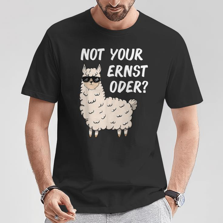 Lama Alpaka Nicht Dein Ernst Denglisch Not Your Ernst T-Shirt Lustige Geschenke