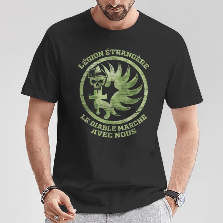 Le Diable Marche Avec Nous Legion Etrangere S T-Shirt Lustige Geschenke