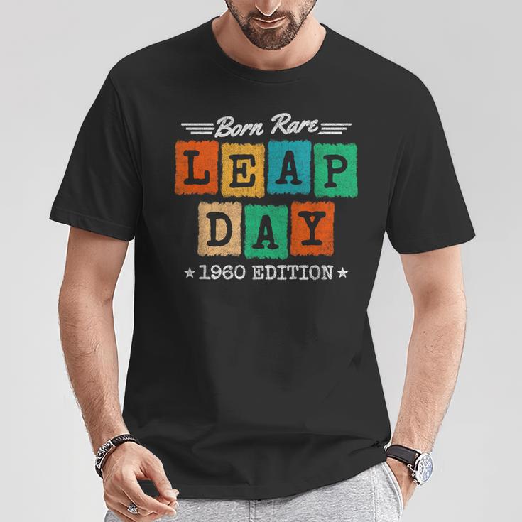 Leap Year 1960 Birthday Born Rare 1960 Leap Day Birthday T-Shirt Unique Gifts