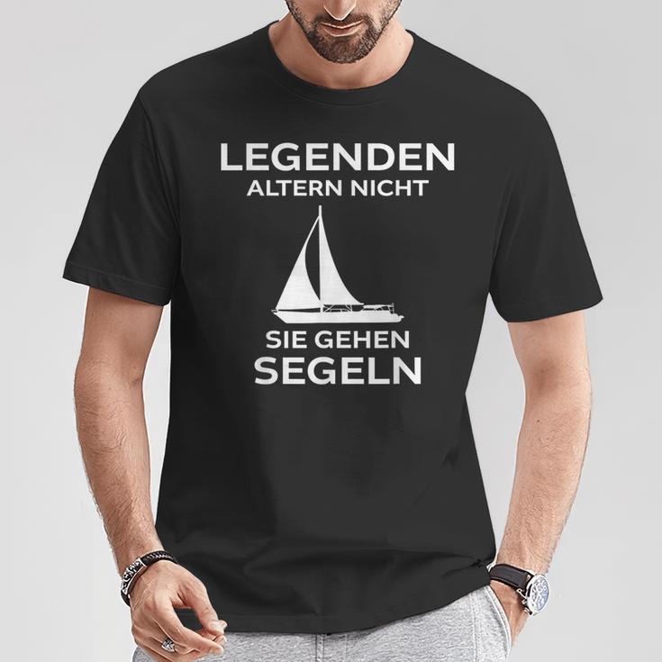 Legenden Altern Nicht Sie Gehen Segeln T-Shirt Lustige Geschenke