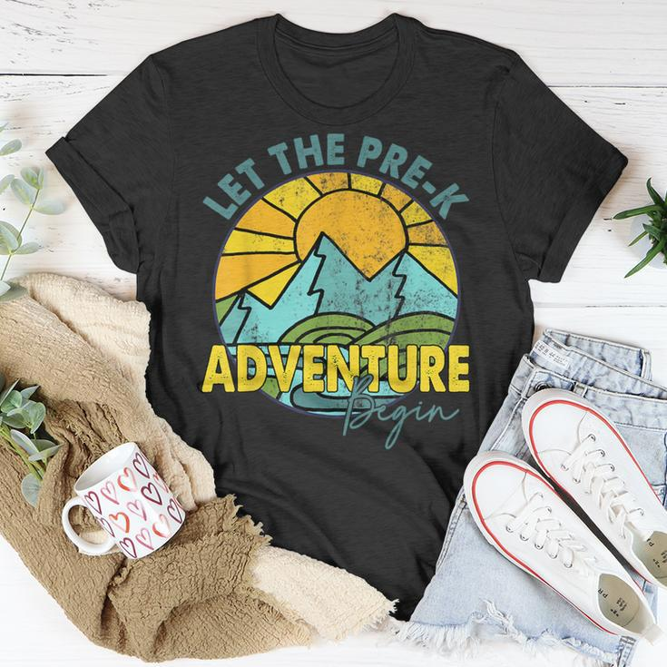 Let The Pre-K Adventure Begin Happy First Day Of School T-Shirt Unique Gifts