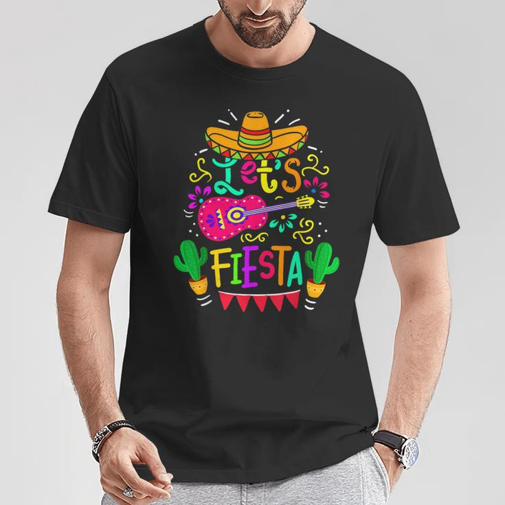 Let's Fiesta Cinco De Mayo Mexican Party Guitar Lover T-Shirt Unique Gifts