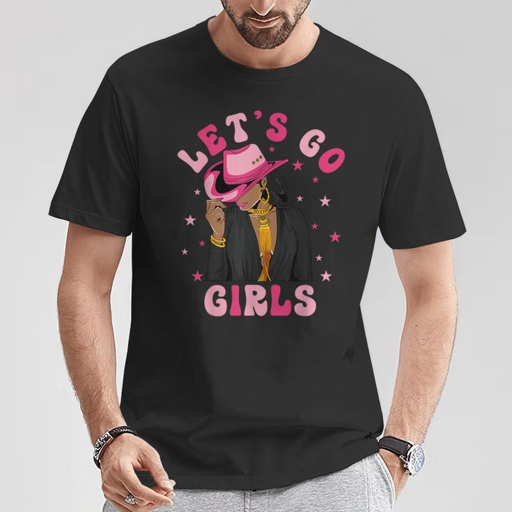 Let's Go Girls Western Black Cowgirl Bachelorette Party T-Shirt Unique Gifts