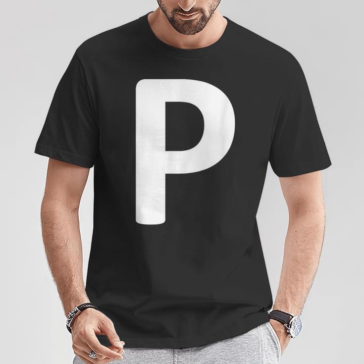 Letter P T-Shirt Lustige Geschenke