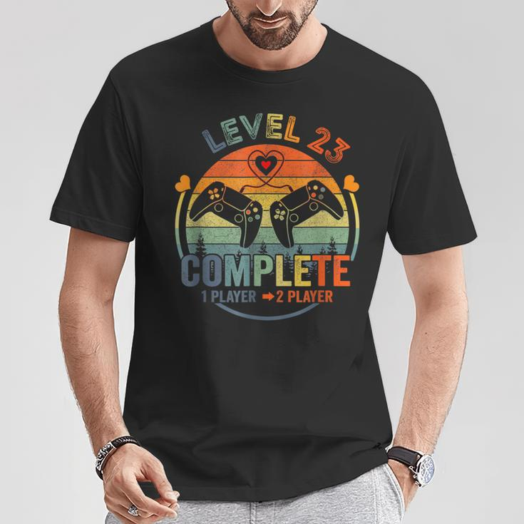 Level 23 Complete Gamer 23Rd Wedding Anniversary T-Shirt Unique Gifts