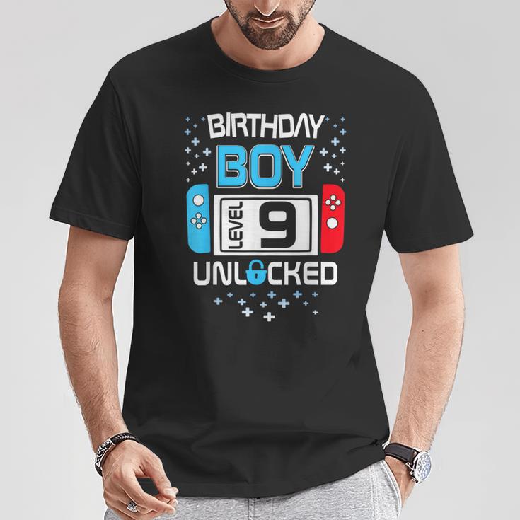 Level 9 Freigeschaltet 9 Geburtstag 9-Jähriger Junge T-Shirt Lustige Geschenke