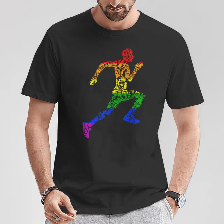 Lgbt Gay Pride Rainbow Flag Running Gear Runner T-Shirt Unique Gifts