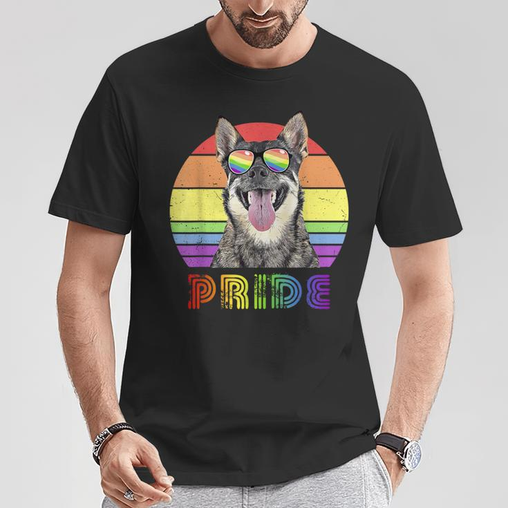 Lgbtq Swedish Vallhund Dog Rainbow Love Gay Pride T-Shirt Unique Gifts