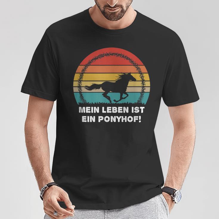 My Life Is A Ponyhfof Ich Liebe Mein Pferd Pony T-Shirt Lustige Geschenke