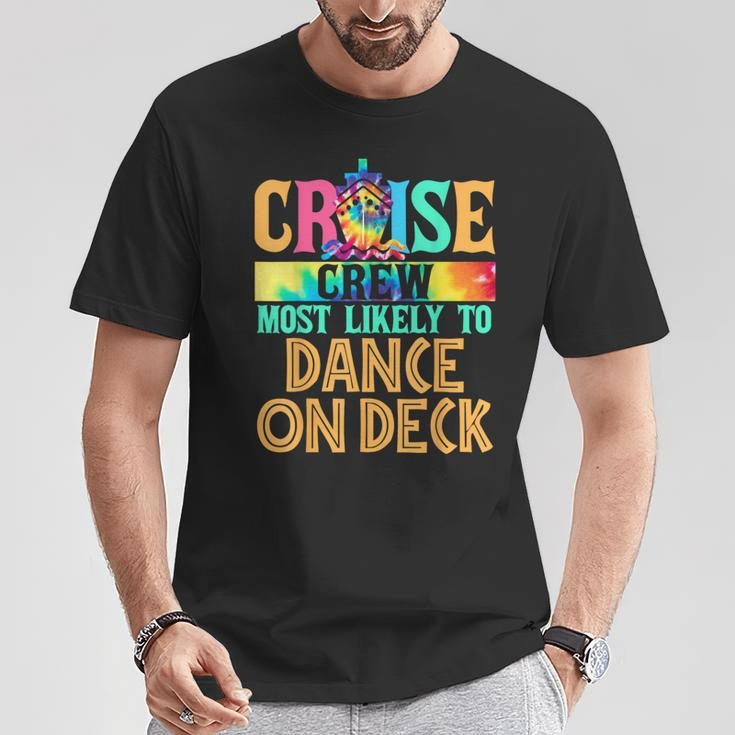 Most Likely To Dance On Deck Matching Family Cruise T-Shirt Unique Gifts