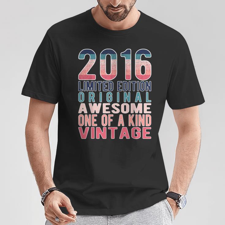 Limited Editionintage Retro Geburtsjahr 2016 T-Shirt Lustige Geschenke