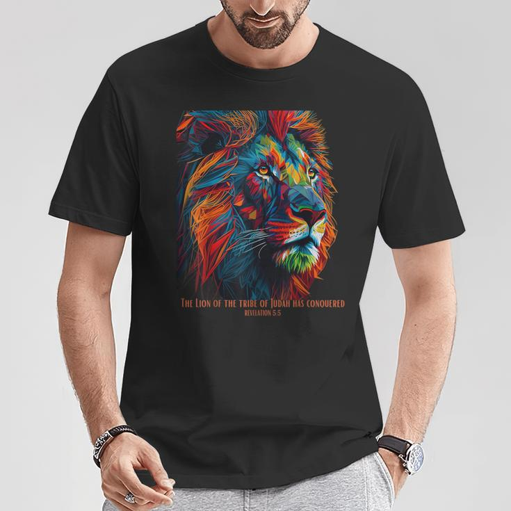 Lion Of Judah Jesus Revelation Bible Verse Christian T-Shirt Funny Gifts
