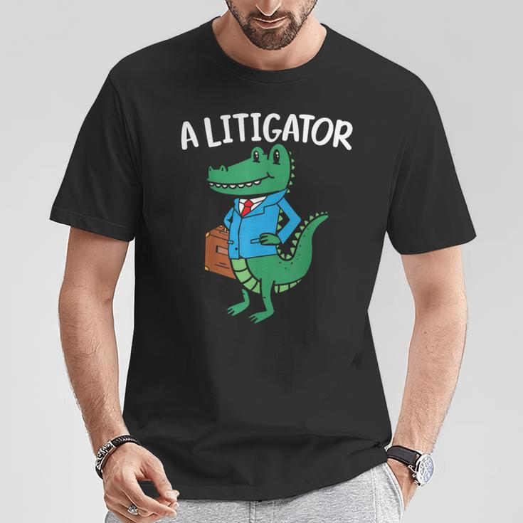 A Litigator Alligator Lover Law Justice Attorney Lawyer T-Shirt Unique Gifts