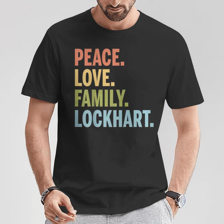 Lockhart Last Name Peace Love Family Matching T-Shirt Funny Gifts
