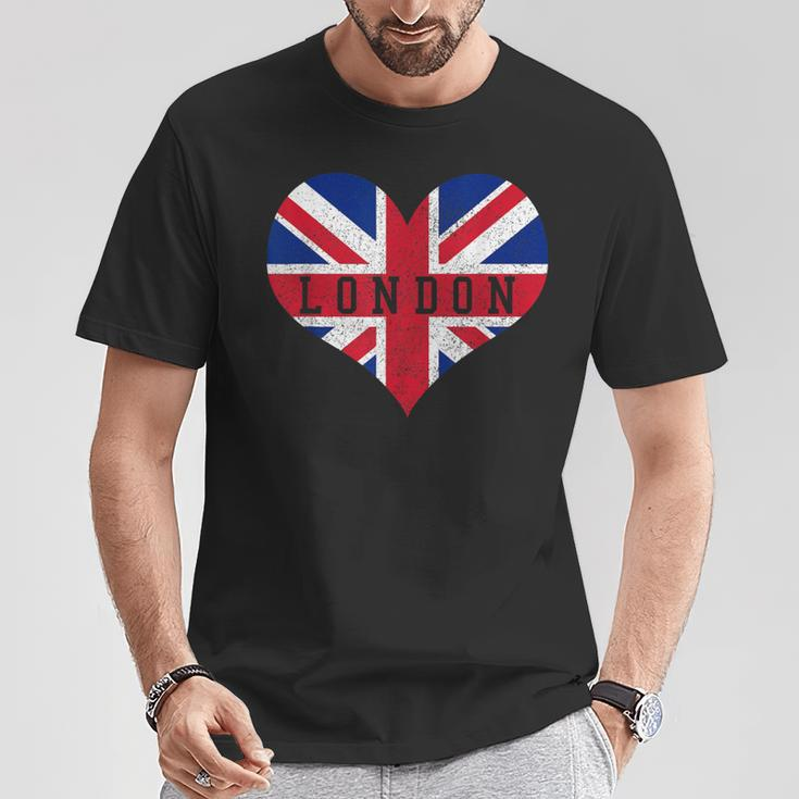 London Heart Flag Union Jack Uk England Souvenir T-Shirt Unique Gifts