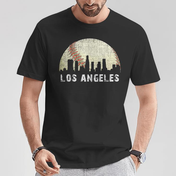 Los Angeles Vintage Baseball Distressed Gameday Retro T-Shirt Unique Gifts
