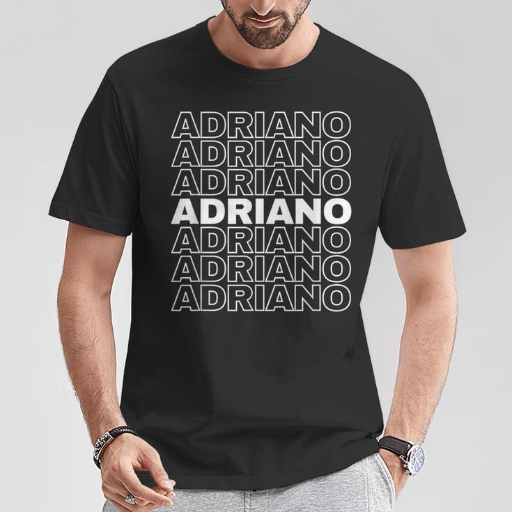 I Love Adriano Retro Pattern Personalised T-Shirt Lustige Geschenke