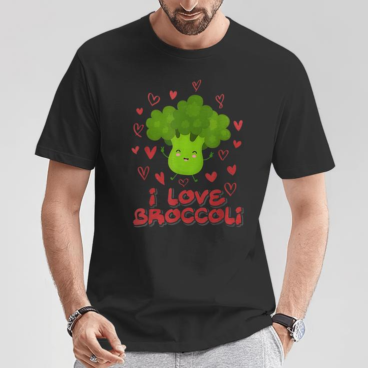 I Love Broccoli S T-Shirt Lustige Geschenke