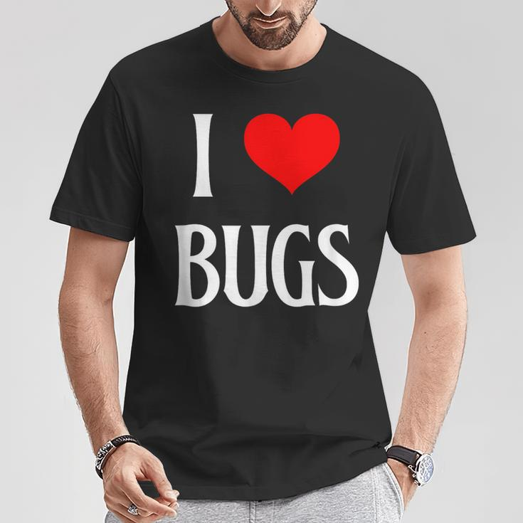 I Love Bugs I Heart Bugs Insect Lover Bug Entomologist T-Shirt Unique Gifts