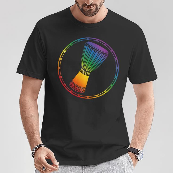 Love Djembe Drumming Or African Drums For Lgbtq Gay Drummer T-Shirt Unique Gifts