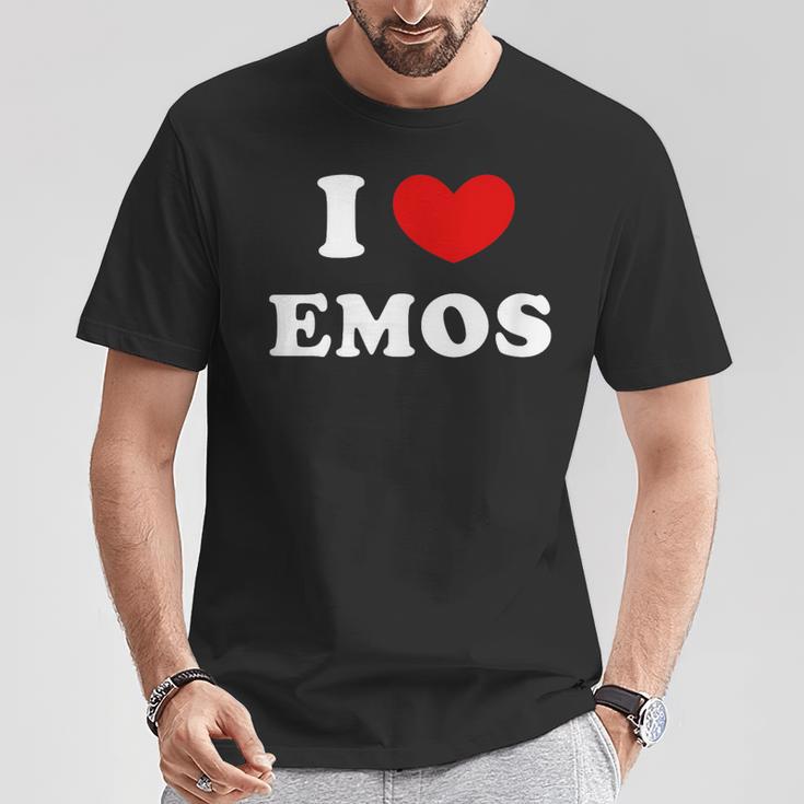 I Love Emos I Love Emos T-Shirt Lustige Geschenke