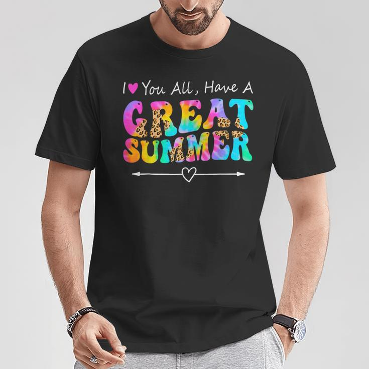 I Love You All Have A Great Summer Groovy For Teachers T-Shirt Unique Gifts