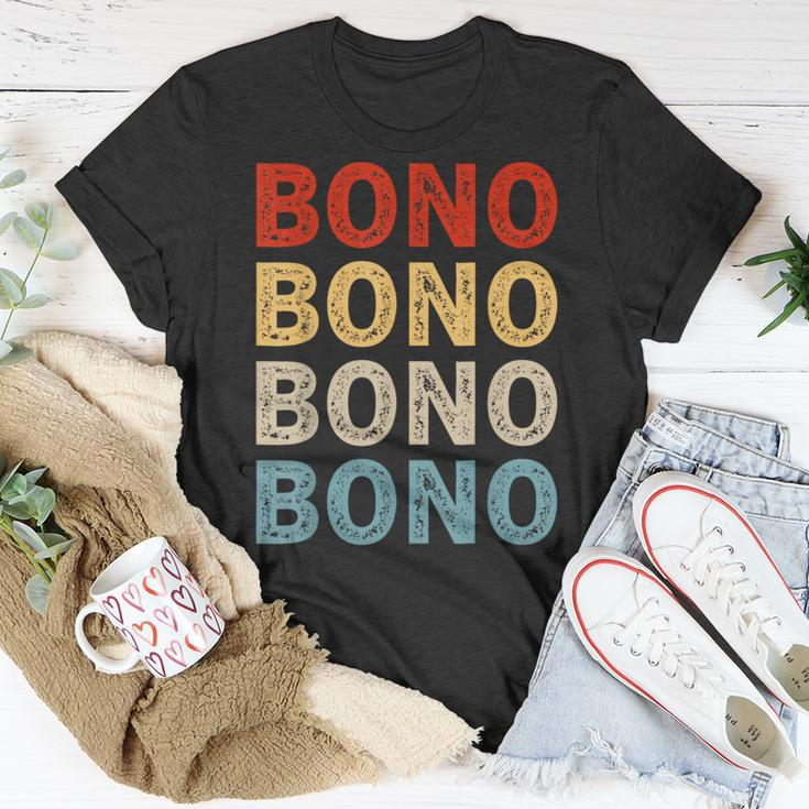 Love Heart Bono Grunge Vintage Style Black Bono T-Shirt Unique Gifts
