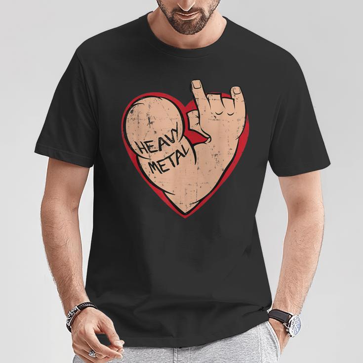 I Love Heavy Metal Heart For 80S 90S Music Lover T-Shirt Unique Gifts