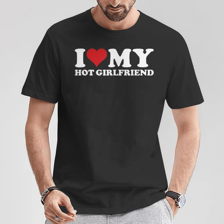 I Love My Hot Girlfriend Gf I Heart My Hot Girlfriend Gf T-Shirt Unique Gifts