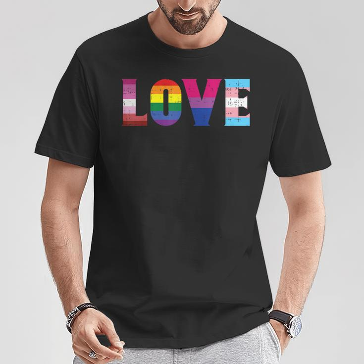 Love Lgbt Pride Ally Lesbian Gay Bisexual Transgender Ally T-Shirt Unique Gifts