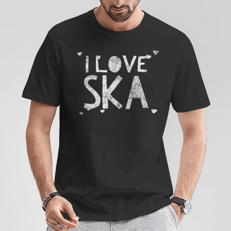 I Love Ska Music Lover Quote Saying T-Shirt Unique Gifts