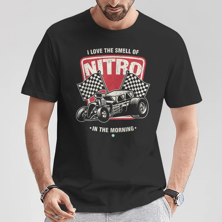 I Love The Smell Of Nitro In The Morning Drag Racing T-Shirt Unique Gifts