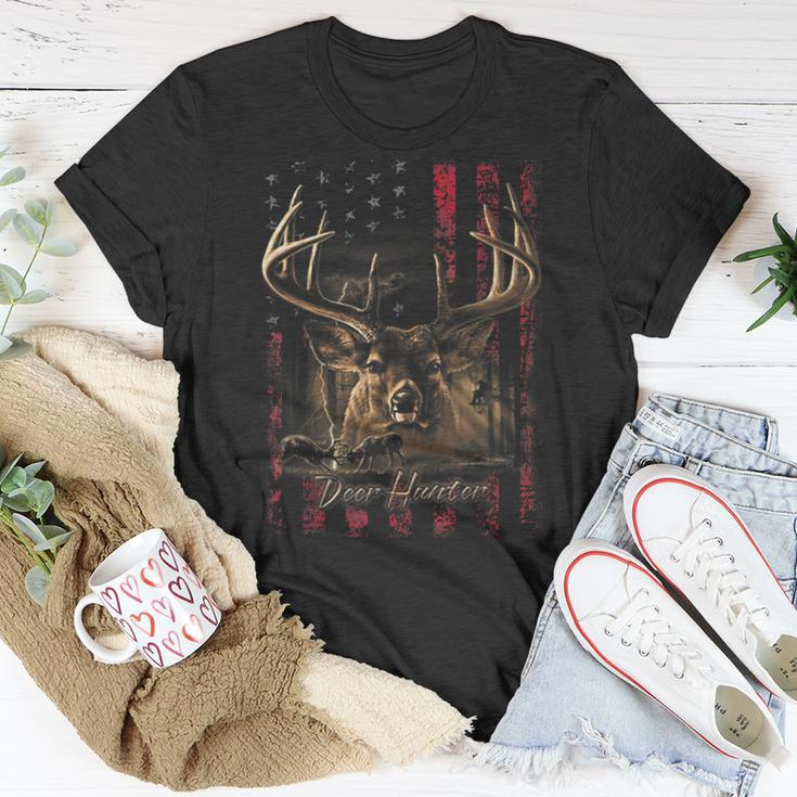 I Love Usa American Flag And Deer Hunter T-Shirt Unique Gifts