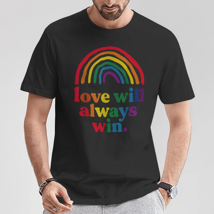 Love Will Always Win Pride Rainbow Kid Child Lgbt Quote Fun T-Shirt Unique Gifts