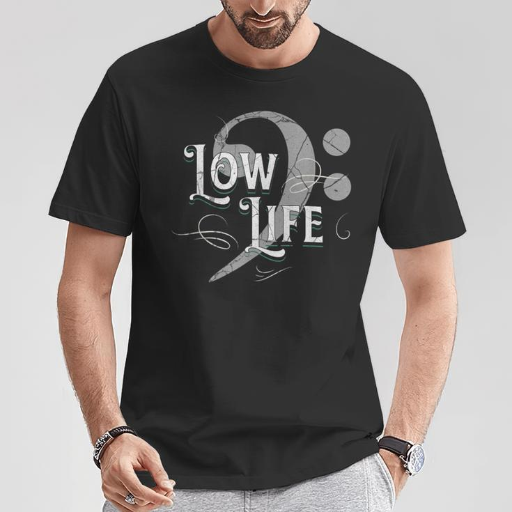 Low Life Bass Clef Marching Brass Band Music Note T-Shirt Unique Gifts