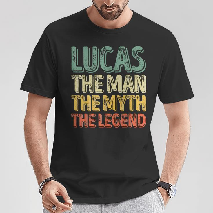 Lucas The Man The Myth The Legend First Name Lucas T-Shirt Funny Gifts