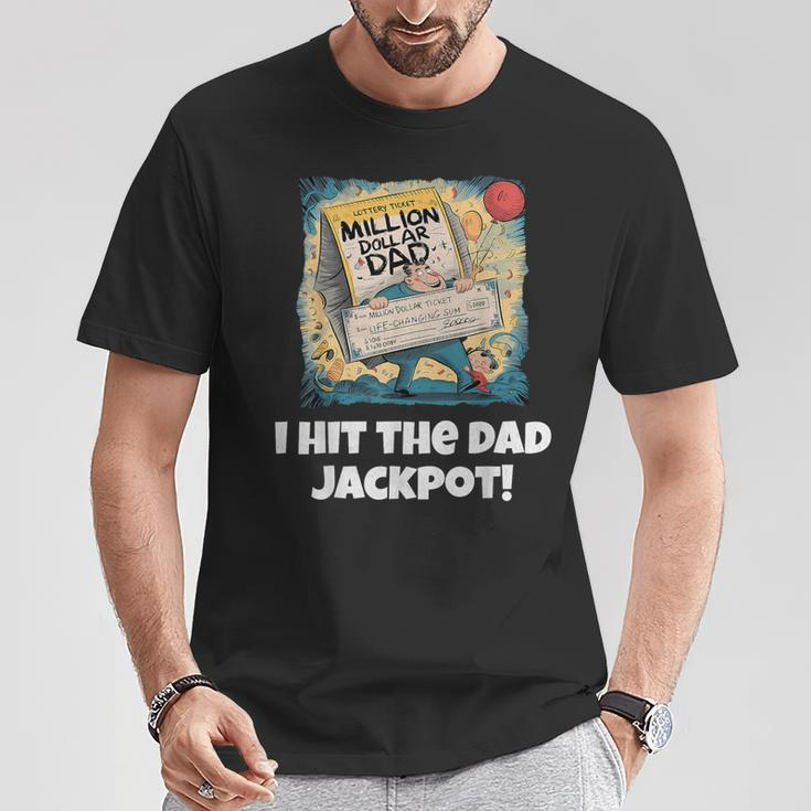 Lucky Dad Jackpot Winner Ultimate Prize Father's Day T-Shirt Funny Gifts