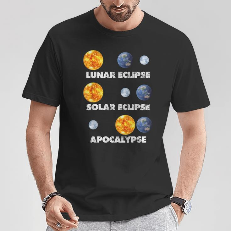 Lunar Eclipse Solar Eclipse Apocalypse Astronomy T-Shirt Unique Gifts