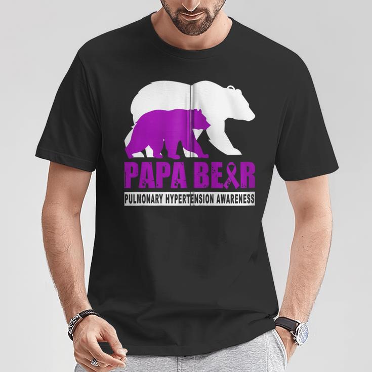 Lungenhochdruck Bewusstsein Papa Bär Unterstützungater Kapuzenjacke T-Shirt Lustige Geschenke