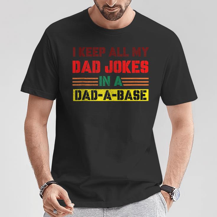 Lustige Papa-Witze In Dad-A-Base-Vintage Zumatertag Heilig T-Shirt Lustige Geschenke