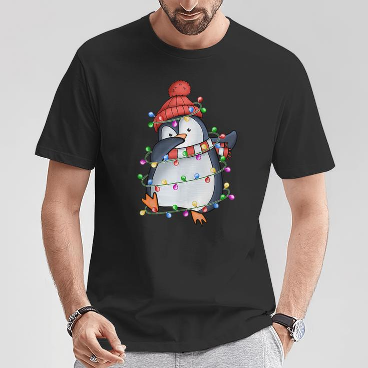 Lustiger Pinguin Weihnachten Dabbing Black T-Shirt Lustige Geschenke