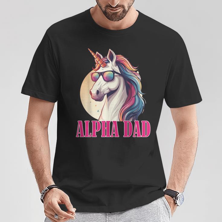 Lustiges Einhorn Papa Laufey Männeratertag Weihnachten Ehemann T-Shirt Lustige Geschenke