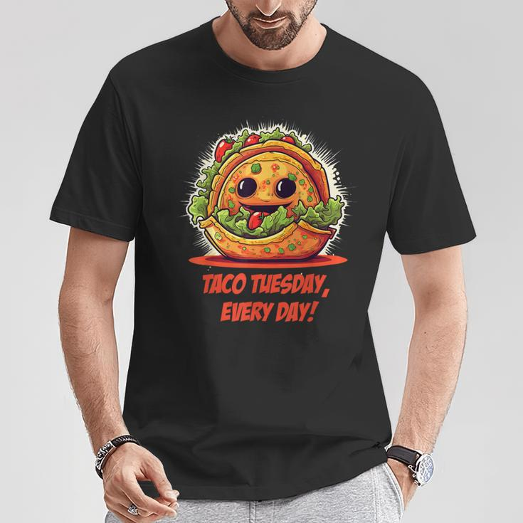 Lustiges Taco T-Shirt, Taco Tuesday Motiv - Schwarz Lustige Geschenke