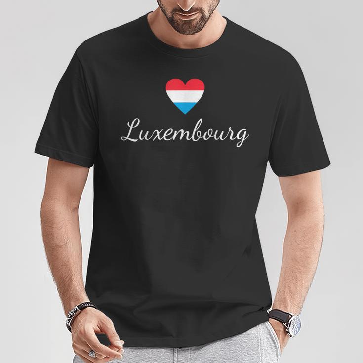 Luxembourg Luxembourg Flag T-Shirt Lustige Geschenke