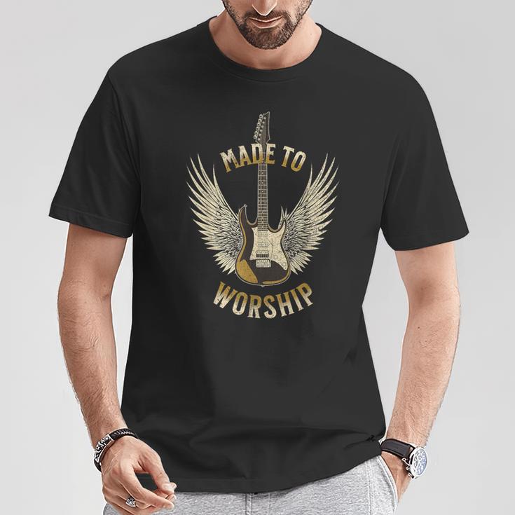 Made To Worship Musician Guitar Faith Plectrum T-Shirt Unique Gifts